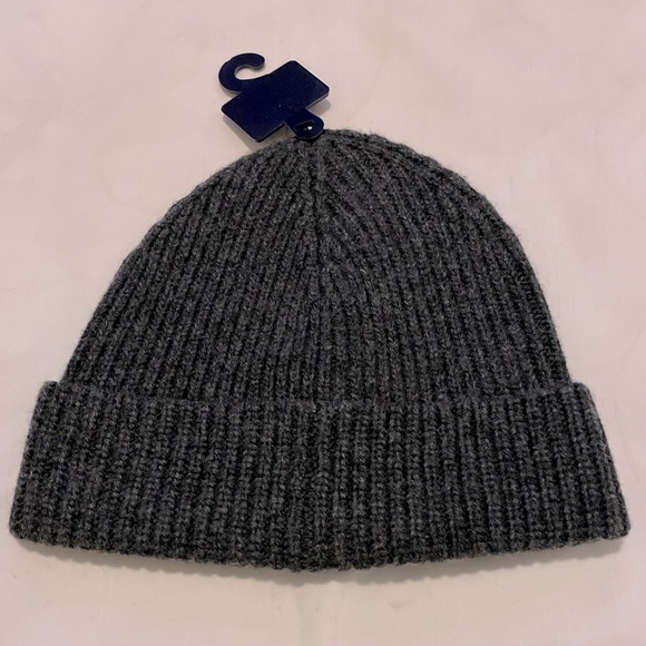 NWT Mens Polo Ralph Lauren Signature Pony Logo Cuffed Knit Beanie Hat Cap Gray - Picture 3 of 7